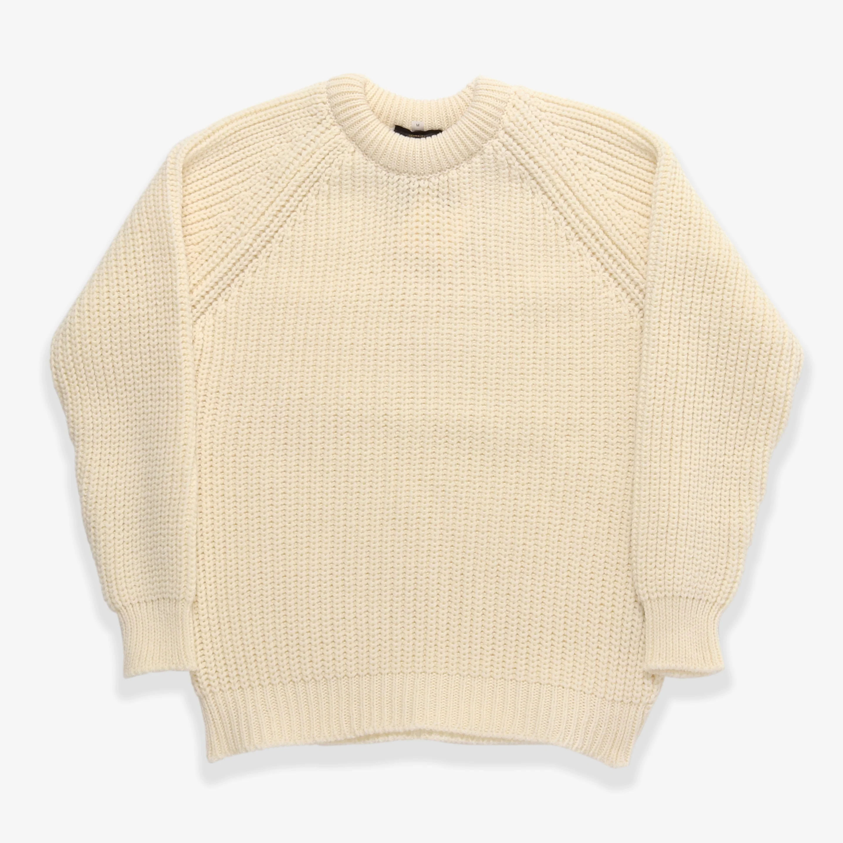 Merino Fisherman Sweater - Aran
