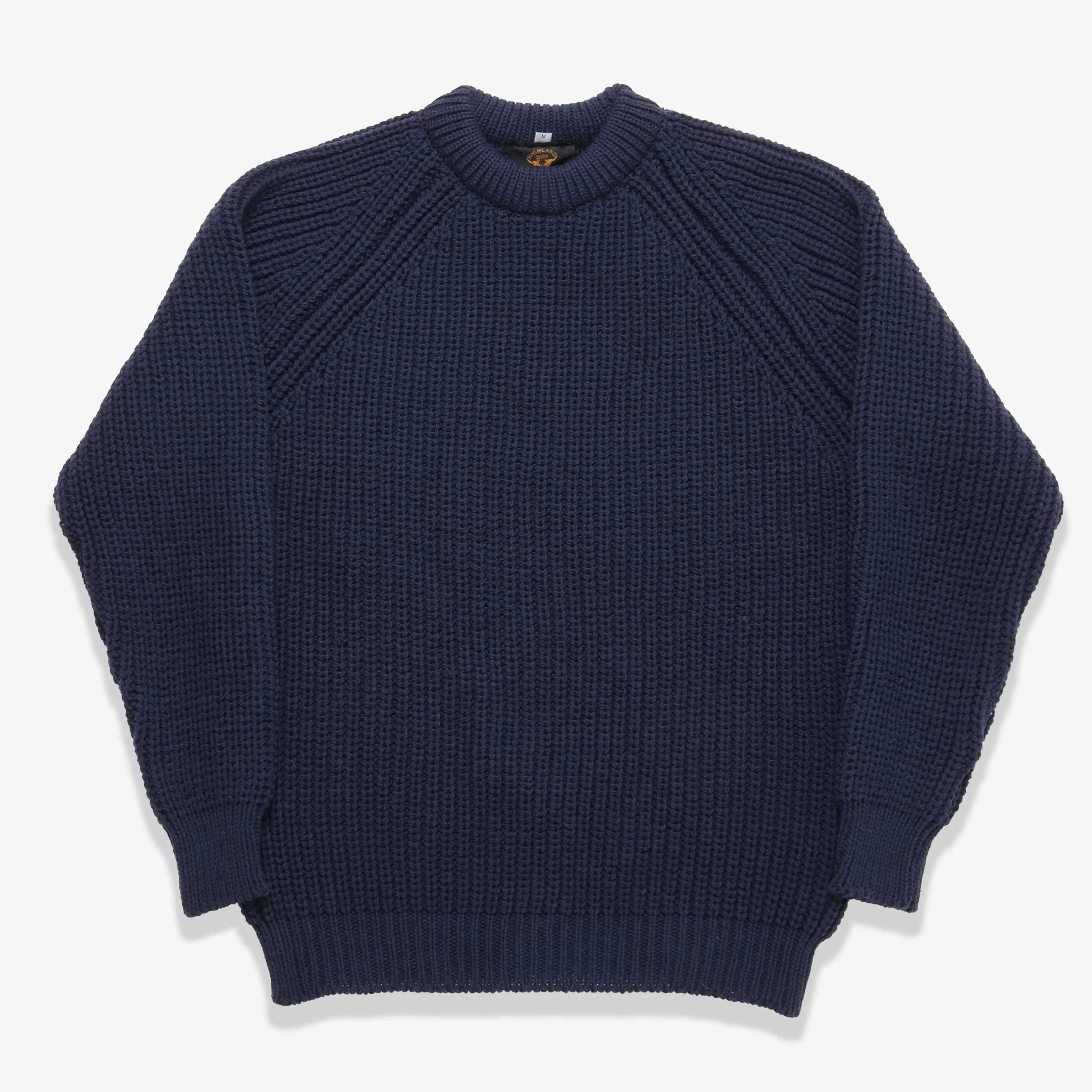 Merino Fisherman Sweater - Indigo